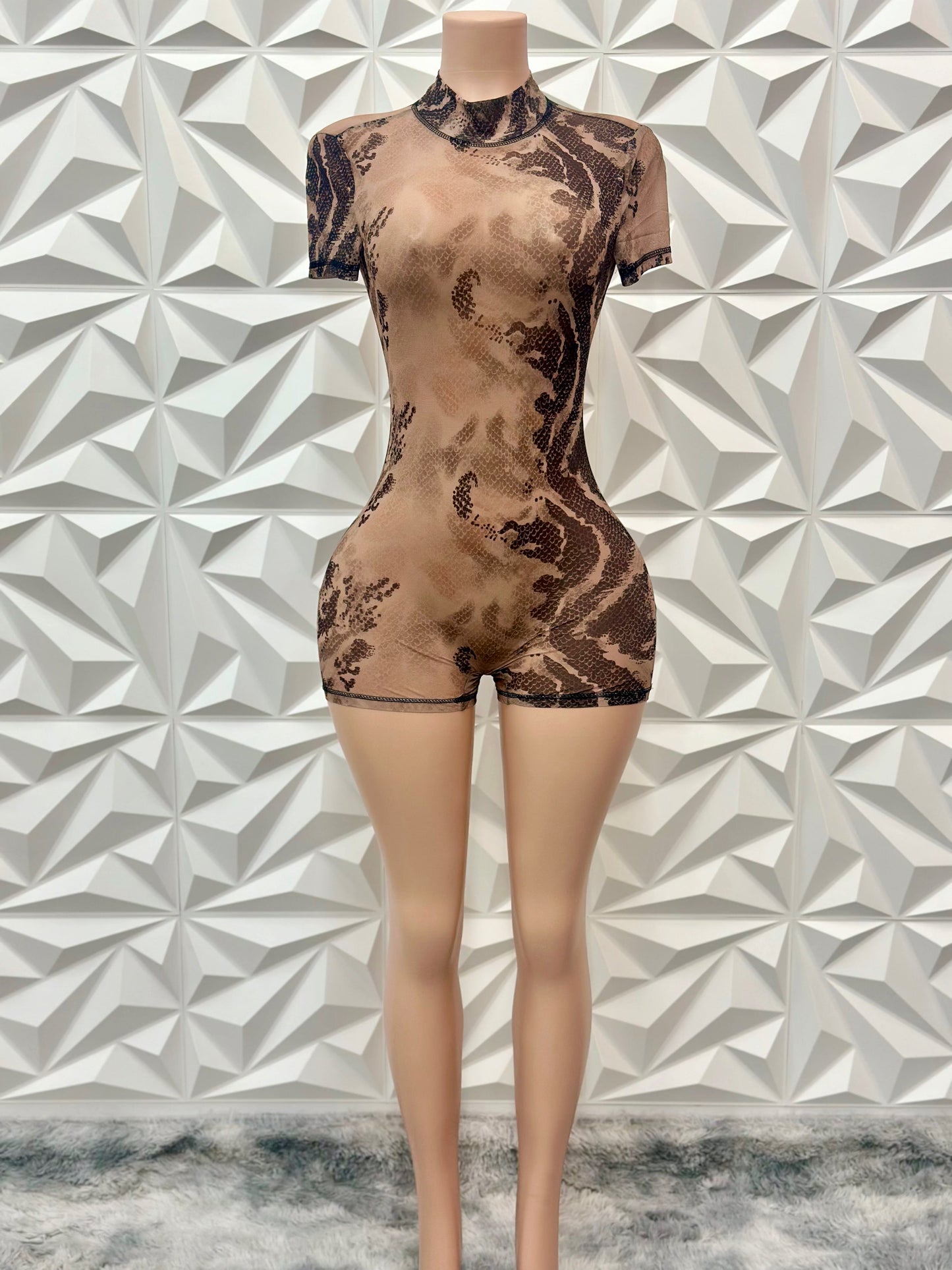 Imperial Romper (Snake Print)